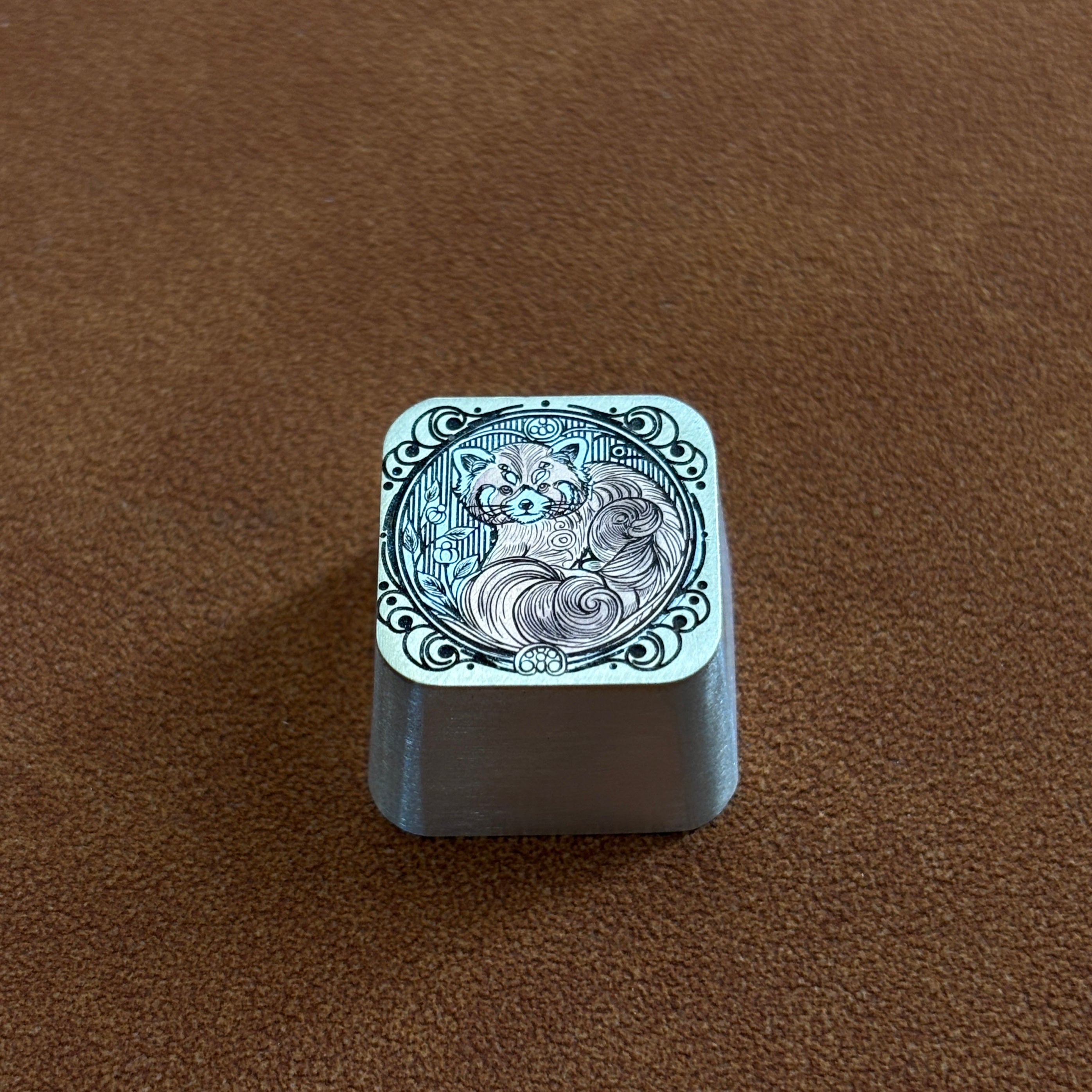 Collection of pure silver hand carved personalized keycaps, hand carved inlaid custom art keycaps