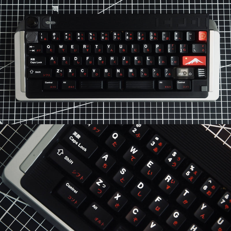 White on Black+special characters, aluminum alloy CNC, enamel coloring, all metal personalized keycaps, metal keycap set