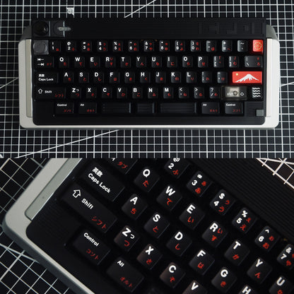 White on Black+special characters, aluminum alloy CNC, enamel coloring, all metal personalized keycaps, metal keycap set