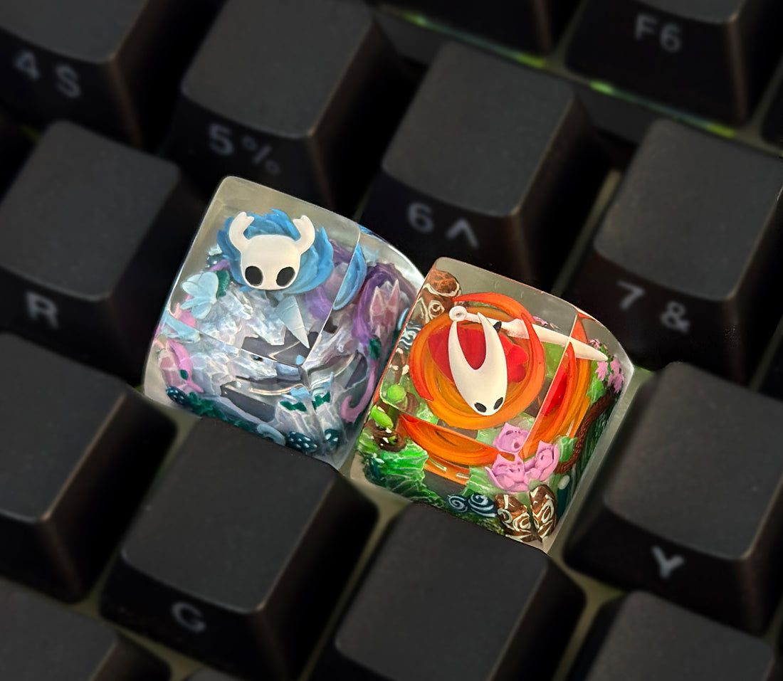 The Hollow Knight, Hollow Knight: Silksong，Crystal drops of glue seals, resin personalized keycaps, anime game artisankeycaps