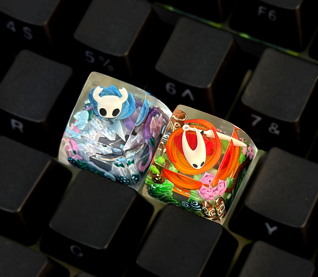 The Hollow Knight, Hollow Knight: Silksong，Crystal drops of glue seals, resin personalized keycaps, anime game artisankeycaps