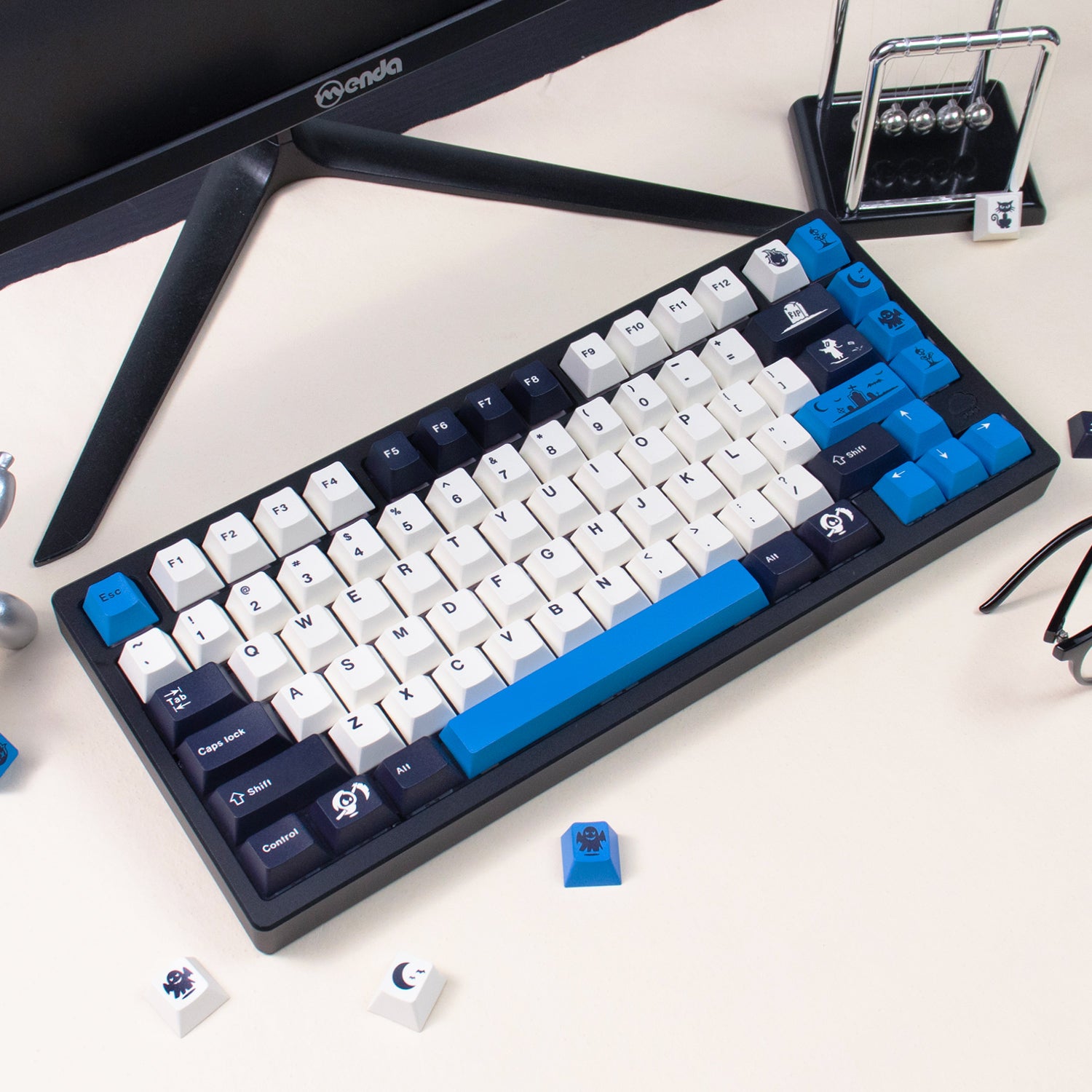 Midnight Halloween theme, original factory high Sublimation creative personalized keycap set