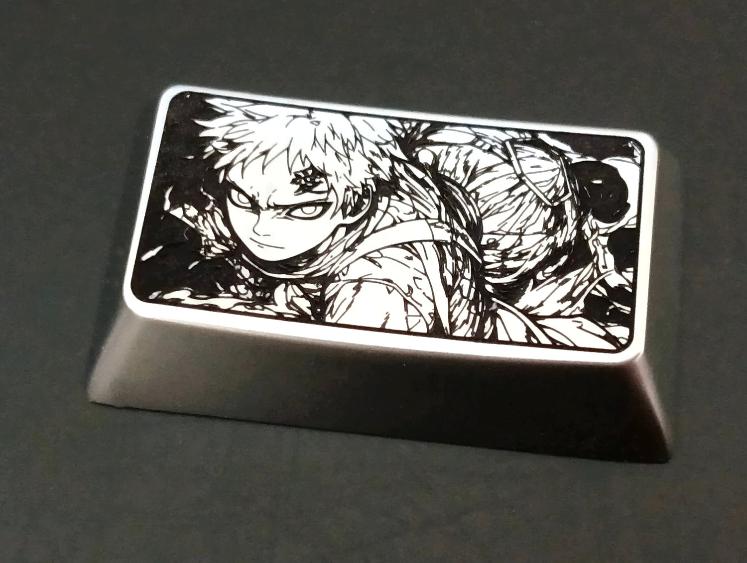 Naruto series, zinc alloy personalized keycaps, 1.5U、1.75U metal decorative keycaps, anime and game character peripheral keycaps