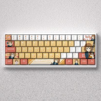 K-ON！ 、 K-ON！ Theme keycaps, Hirasawa Yui anime game creative personalized keycap set PBT material factory height Sublimation printing