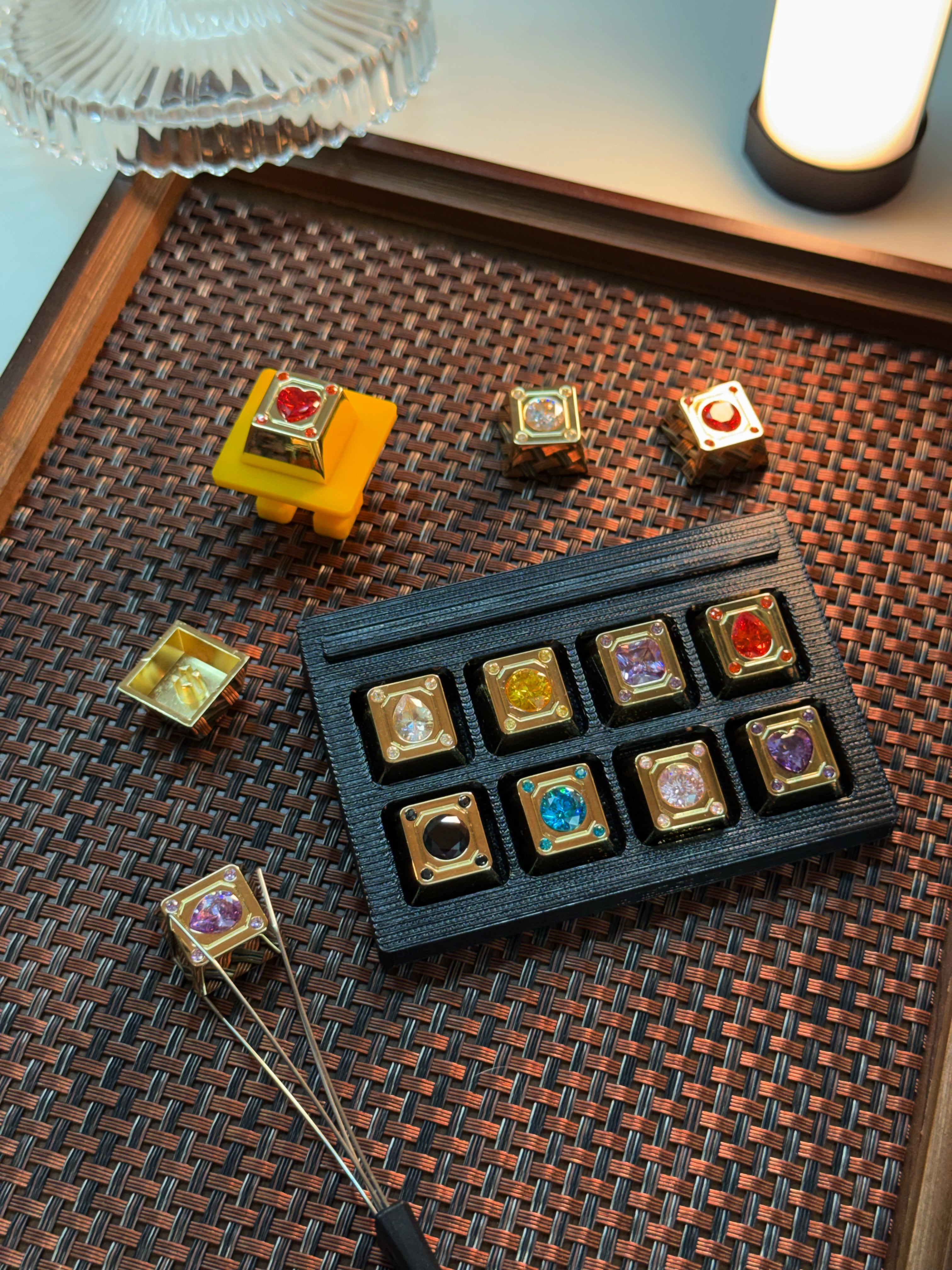 Diamond Star Theme, Imitation Diamond Metal Keycap Base Personalized Keycap Original Factory R4 Highly Decorative Keycap