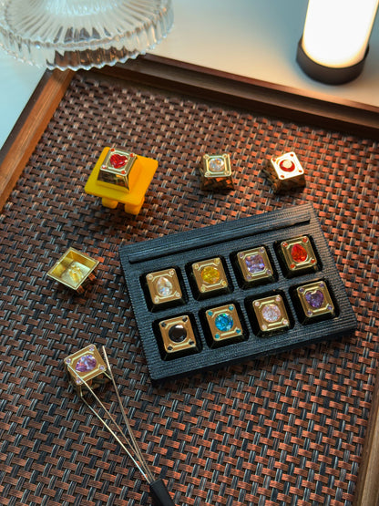 Diamond Star Theme, Imitation Diamond Metal Keycap Base Personalized Keycap Original Factory R4 Highly Decorative Keycap