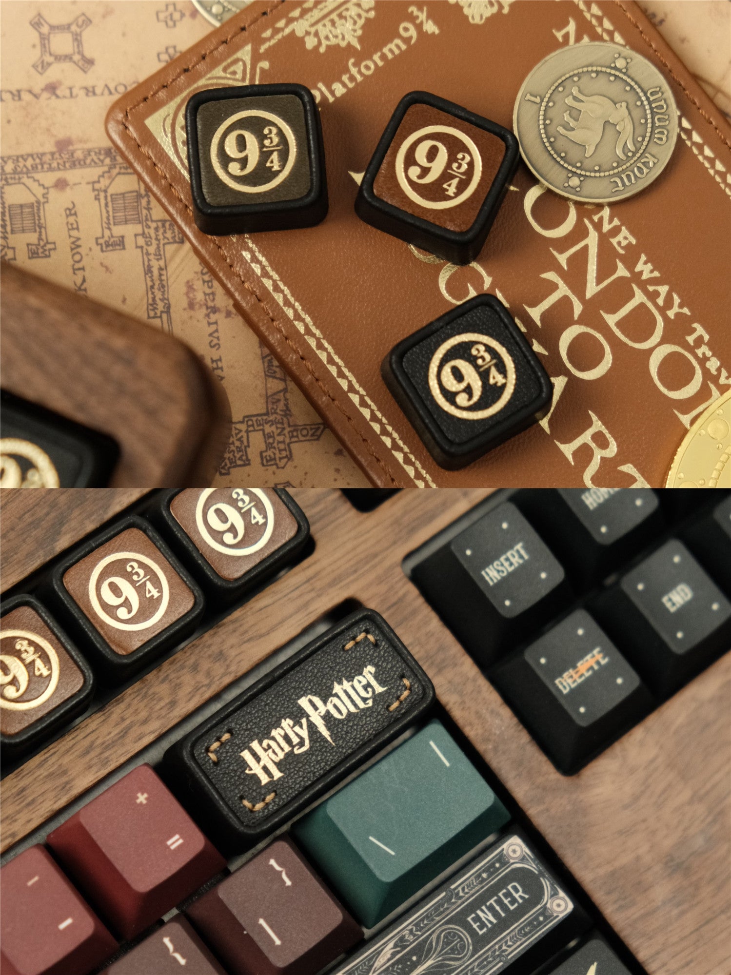 Harry Potter, Animali Fantastici e Dove Trovarli Handmade 2U Leather Handmade Keycaps Retro Style Art Keycaps