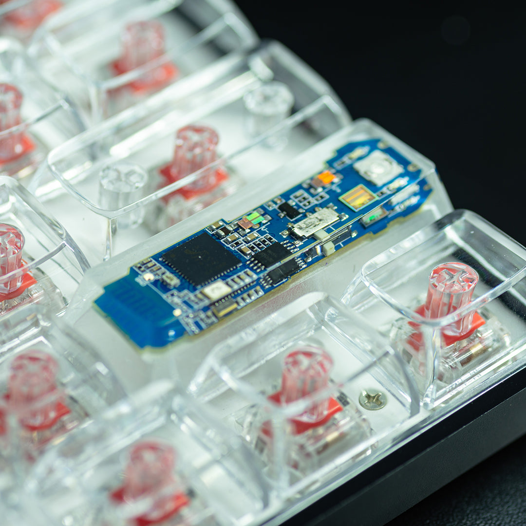 Circuit board design personalized keycaps Crystal drops of glue sealing circuit board decorative keycaps