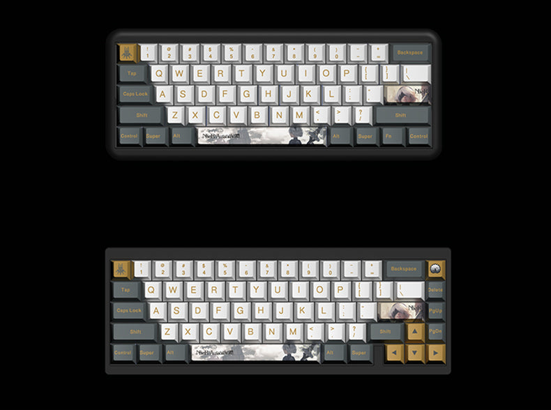 NieR: Automata themed series, PBT five sided sublimation keycaps cherry height, anime and game personalized keycaps set