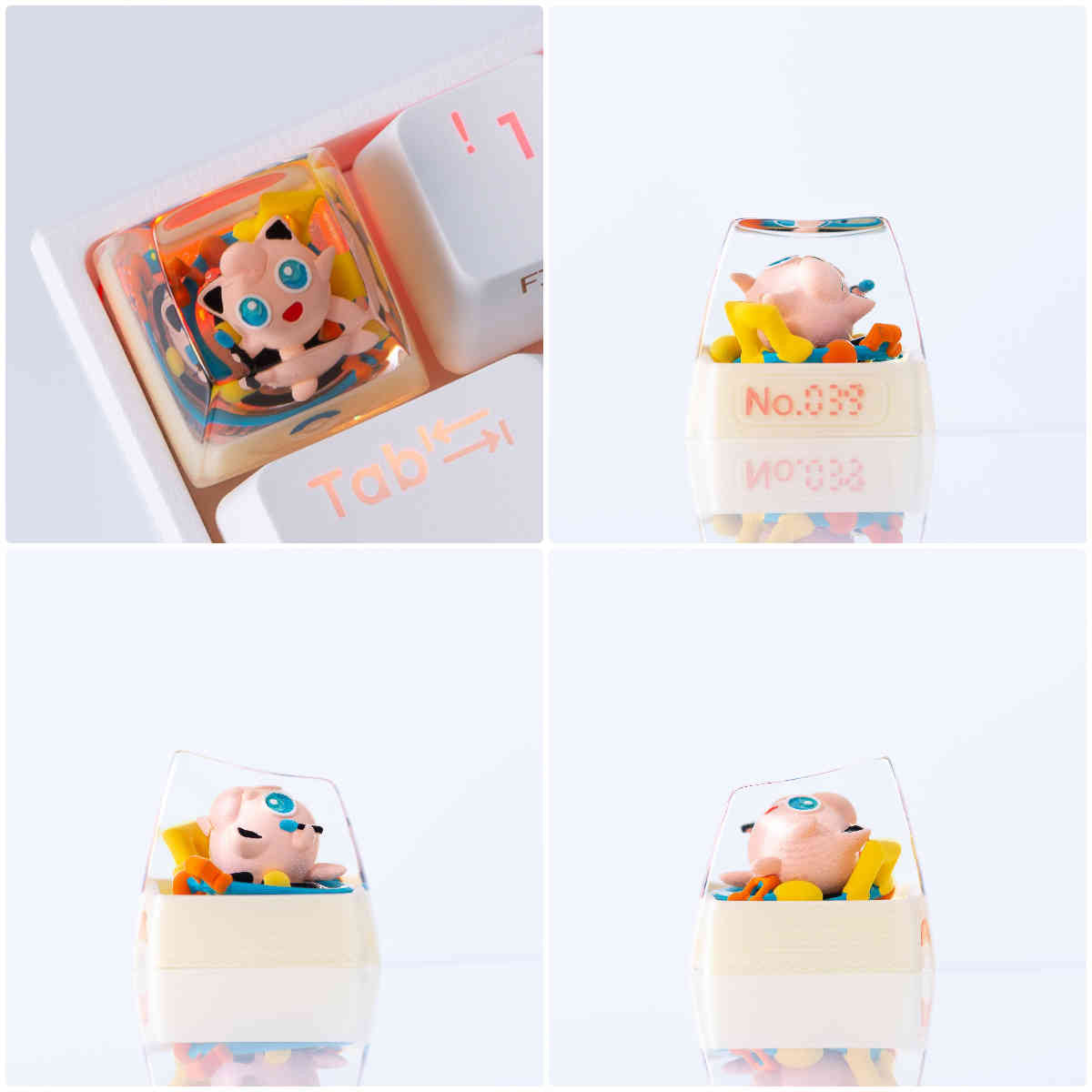 Pet Pok é mon Collection, Crystal Drops of Glue Material Artisankeycaps, Anime, Game, Culture, Creativity, Peripheral Decoration, Personalized Keycaps