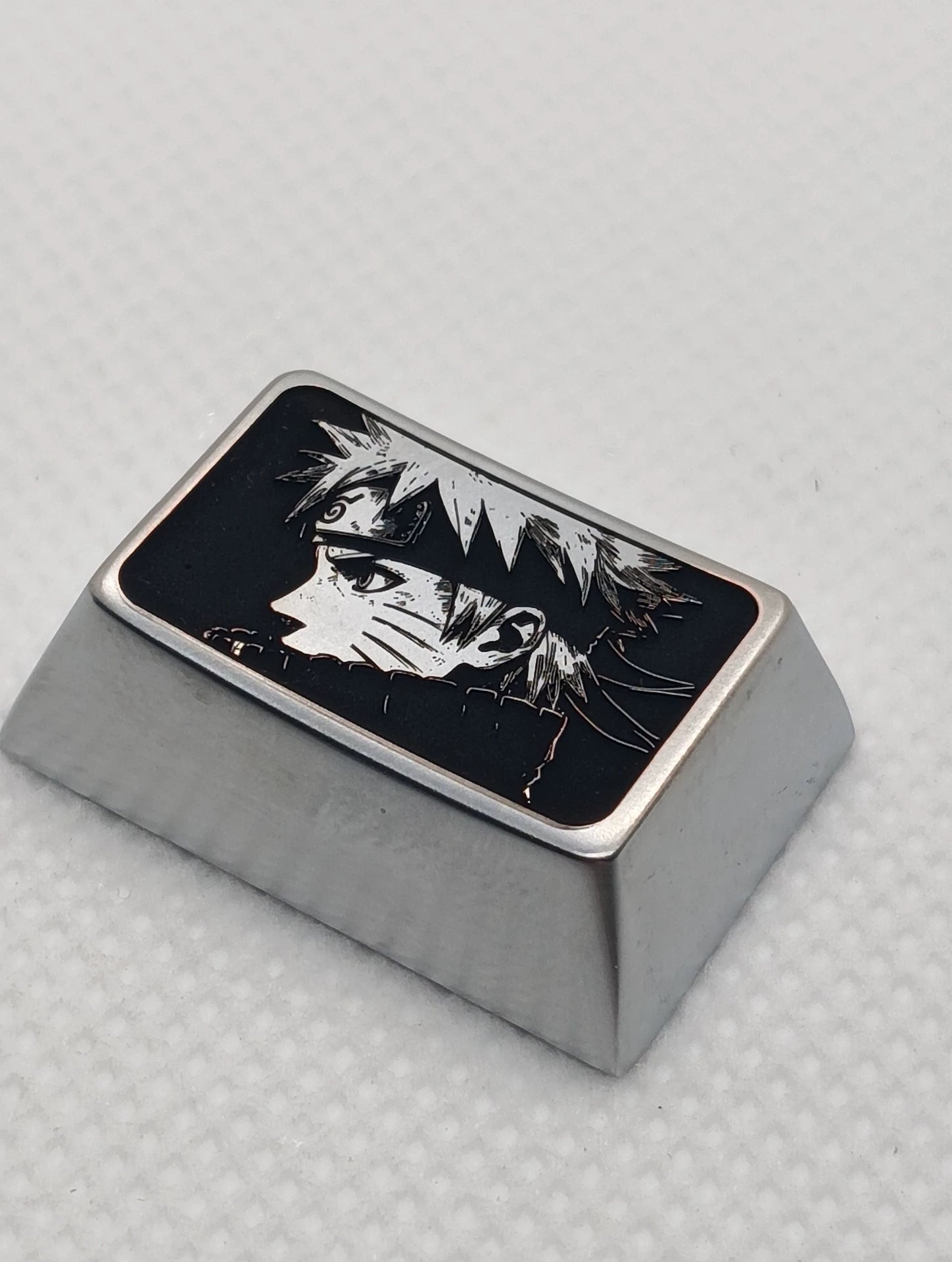 Naruto, zinc alloy personalized keycaps, 1.5U、1.75U metal decorative keycaps, anime and game character peripheral keycaps