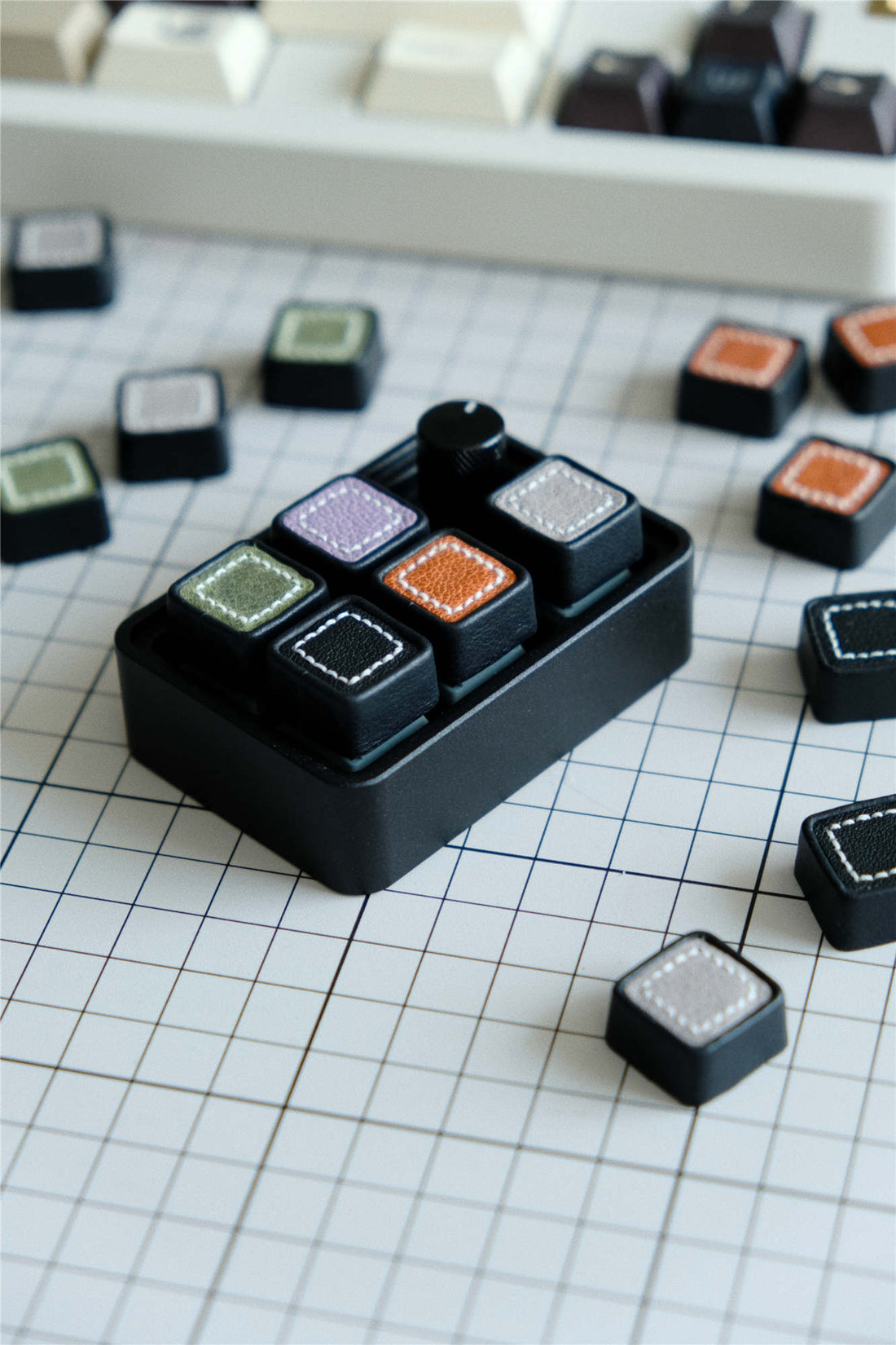 Genuine leather keycaps, personalized handmade retro style mechanical keyboard keycaps, three-dimensional keycaps, creative handmade keycaps