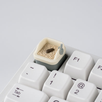 Cat litter box keycaps, personalized keycaps, mechanical keyboard peripherals, funny and creative keycaps
