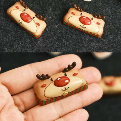 Original design: Christmas reindeer 2.25U keycaps, mechanical keycaps, return keycaps, personalized keycaps, colorful artistic keycaps, decorative keycaps