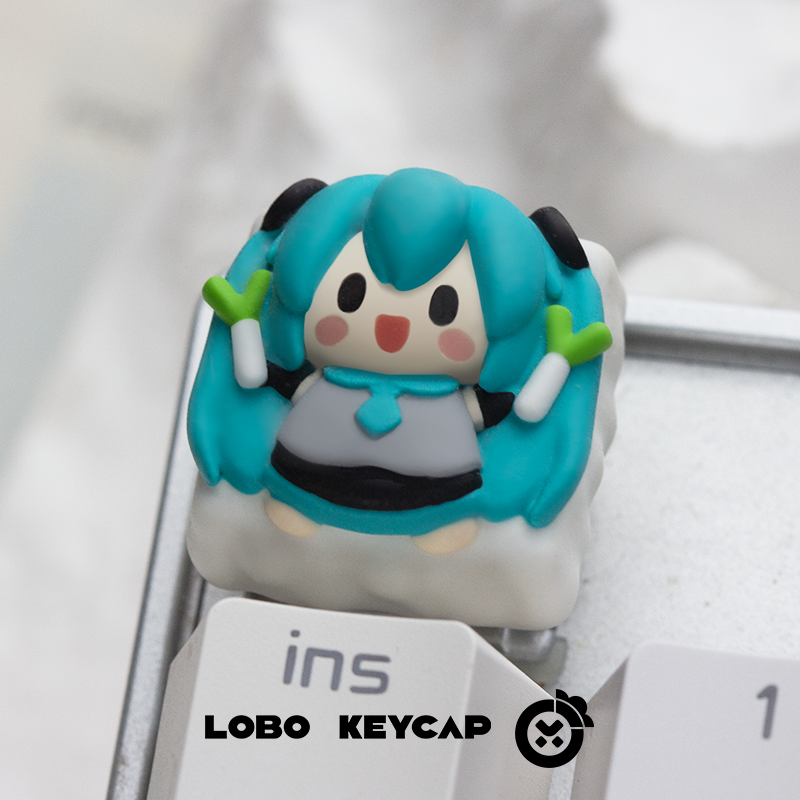 VOCALOID~Hatsune Miku Jingyin Gemini Personality Resin Art Keycap Mechanical Keyboard Keycap