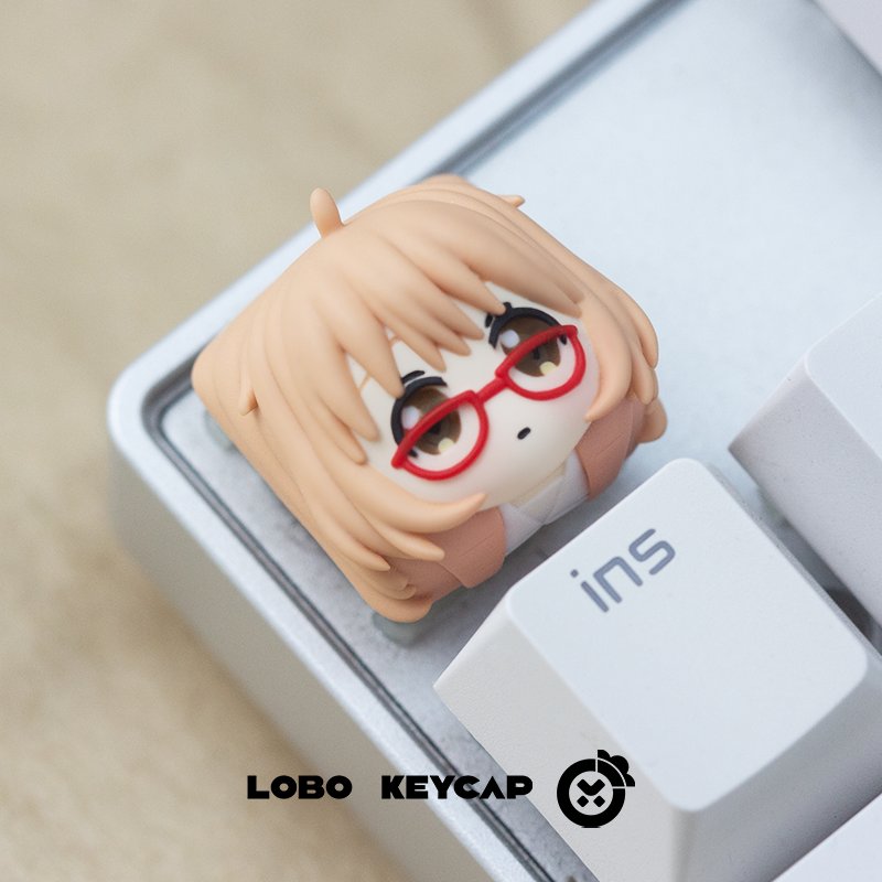 Beyond the Boundary,Kuriyama Mirai, Multi colored resin molded personalized keycaps