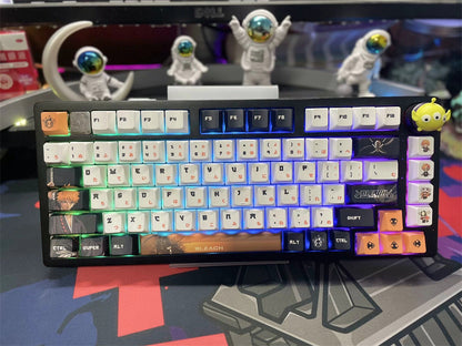 BLEACH theme, Kurosaki Ichigo, PBT material five sided sublimation, anime game series personalized set decorative keycaps