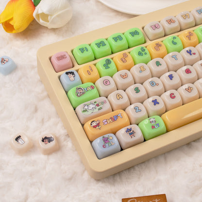 Crayon Shin chan theme, PBT material MOA height Sublimation creative personalized keycap set