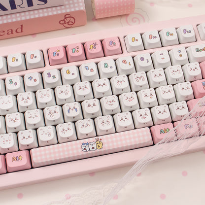 Chiikawa theme, PBT material MOA height Sublimation creative personalized keycap set