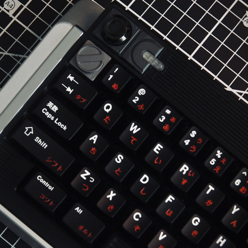 White on Black+special characters, aluminum alloy CNC, enamel coloring, all metal personalized keycaps, metal keycap set