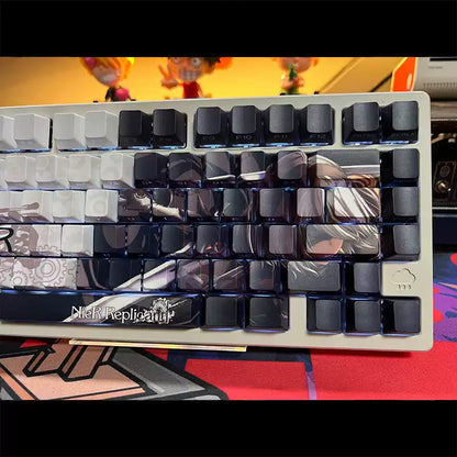 NieR: Automata themed series, PBT five sided sublimation keycaps cherry height, anime and game personalized keycaps set