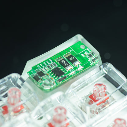 Circuit board design personalized keycaps Crystal drops of glue sealing circuit board decorative keycaps