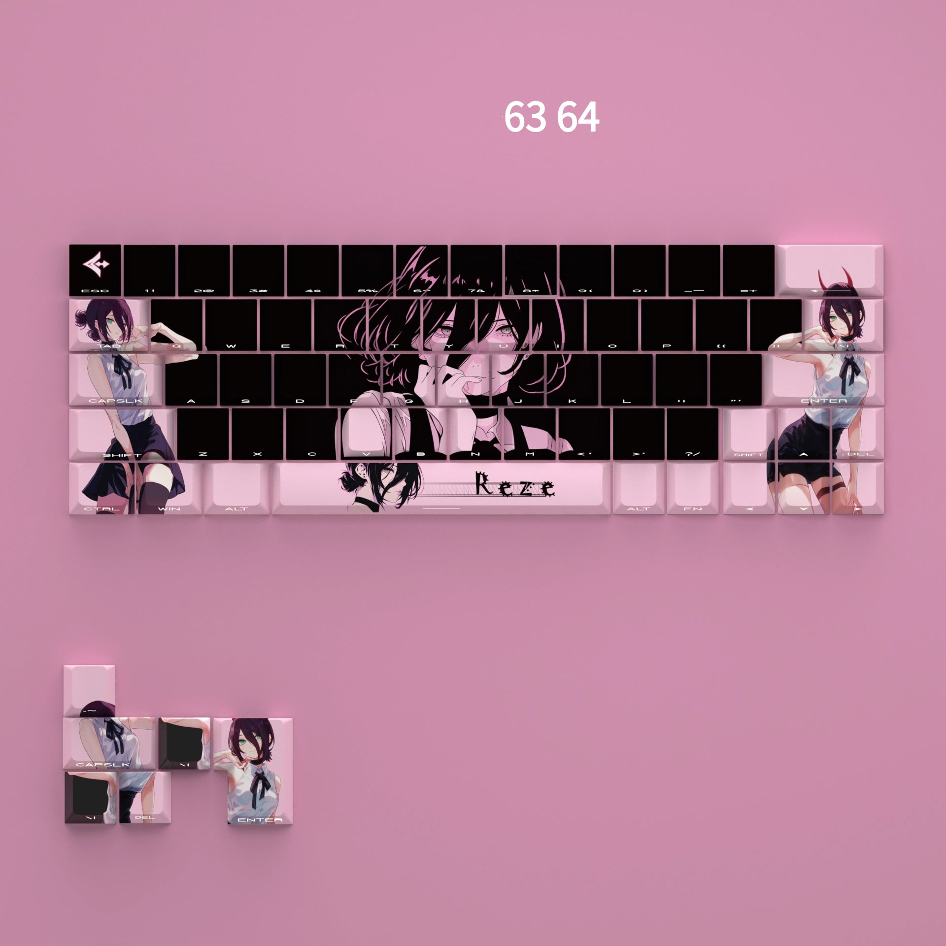 Chainsaw Man，Reze， Animation anime original height PBT suit keycap, decorative keycap