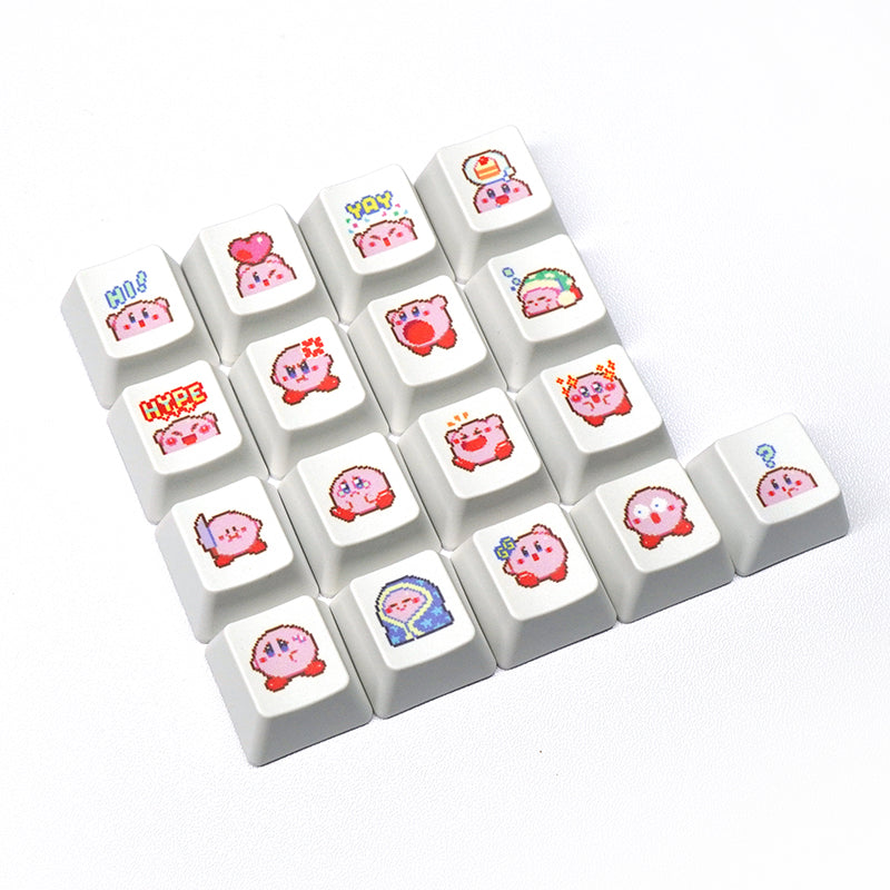Star Kirby, Heat Sublimation Personalized Pattern 1U, PTB Material Personalized Decorative Keycap Set