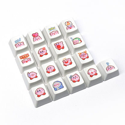Star Kirby, Heat Sublimation Personalized Pattern 1U, PTB Material Personalized Decorative Keycap Set