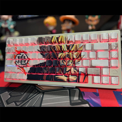 Dragon Ball theme, Son Goku, PBT material five sided sublimation, anime game series personalized set, decorative keycaps