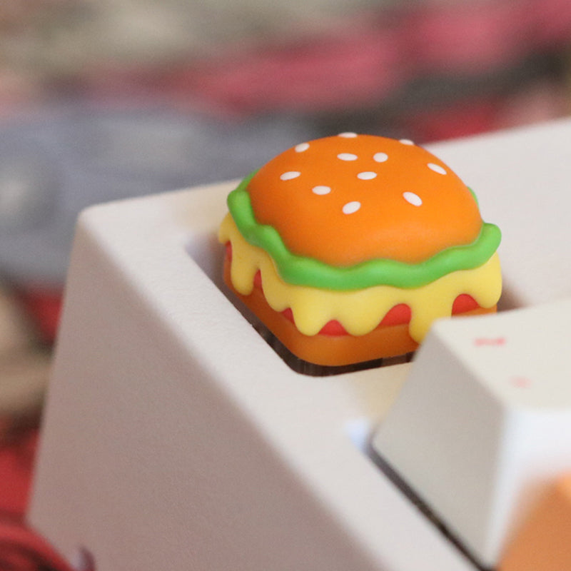 Cute burger, multi-color resin molded keycaps, personalized mechanical keyboard keycaps, artisankeycaps