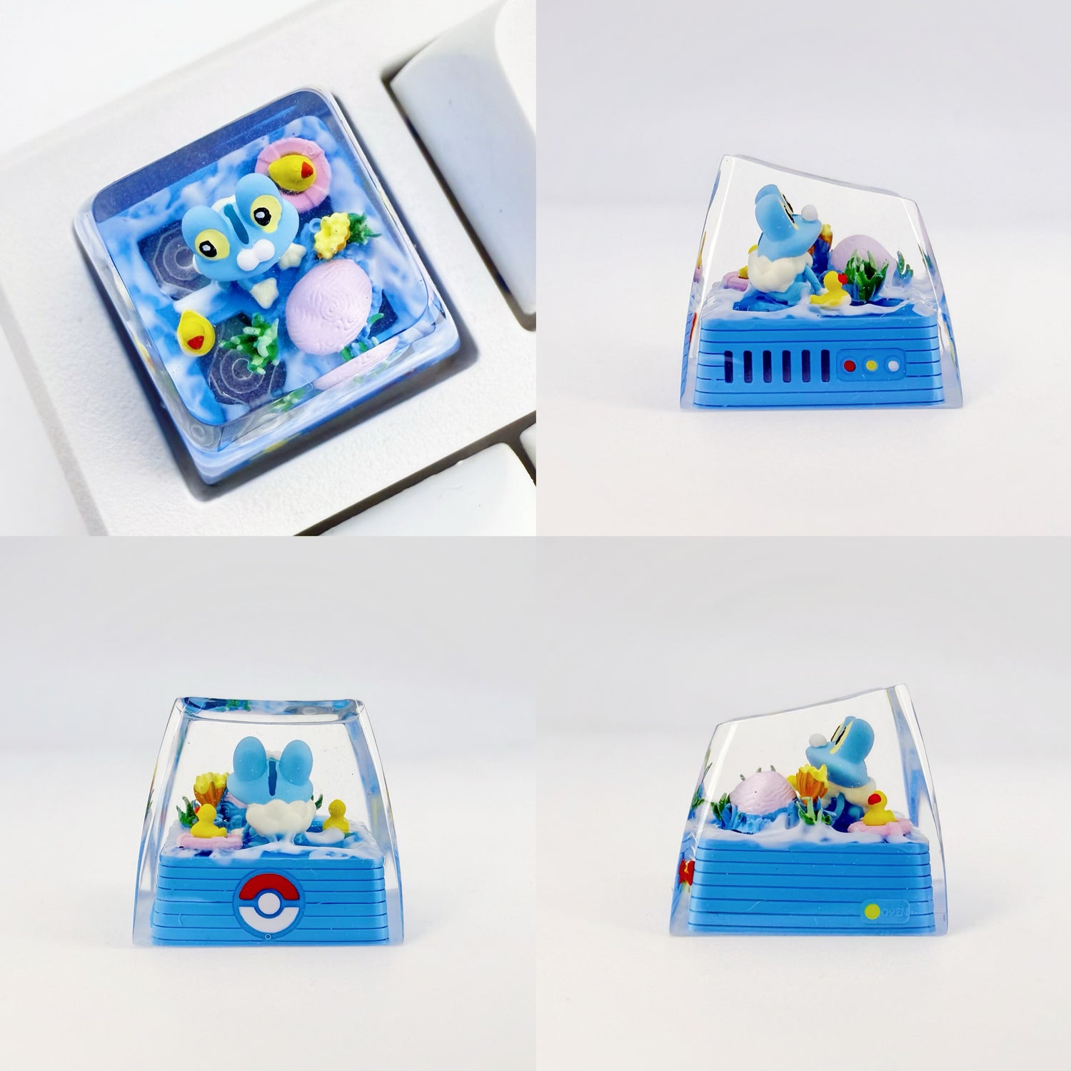 Pet Pok é mon Collection, Crystal Drops of Glue Material Artisankeycaps, Anime, Game, Culture, Creativity, Peripheral Decoration, Personalized Keycaps