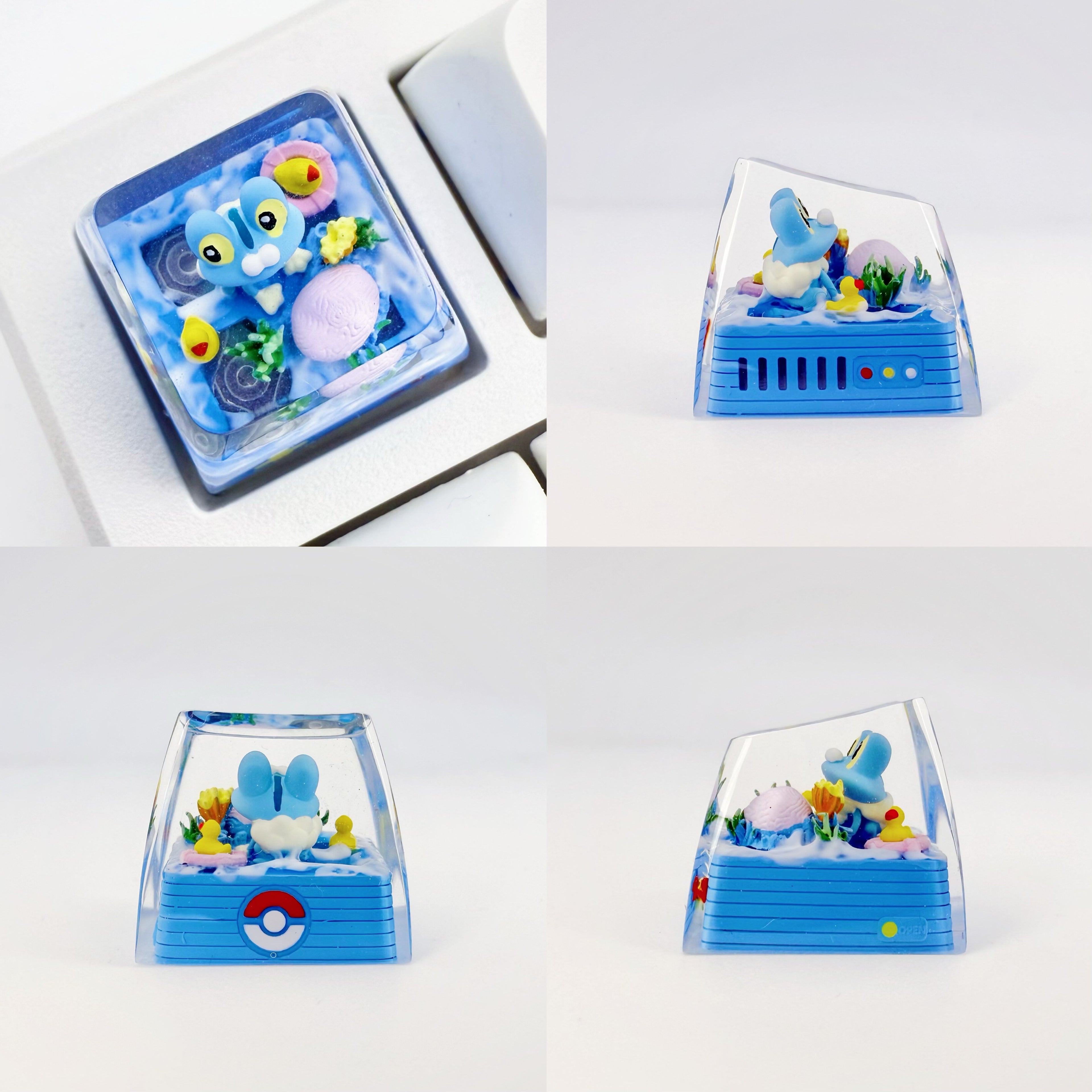 Pet Pok é mon Collection, Crystal Drops of Glue Material Artisankeycaps, Anime, Game, Culture, Creativity, Peripheral Decoration, Personalized Keycaps
