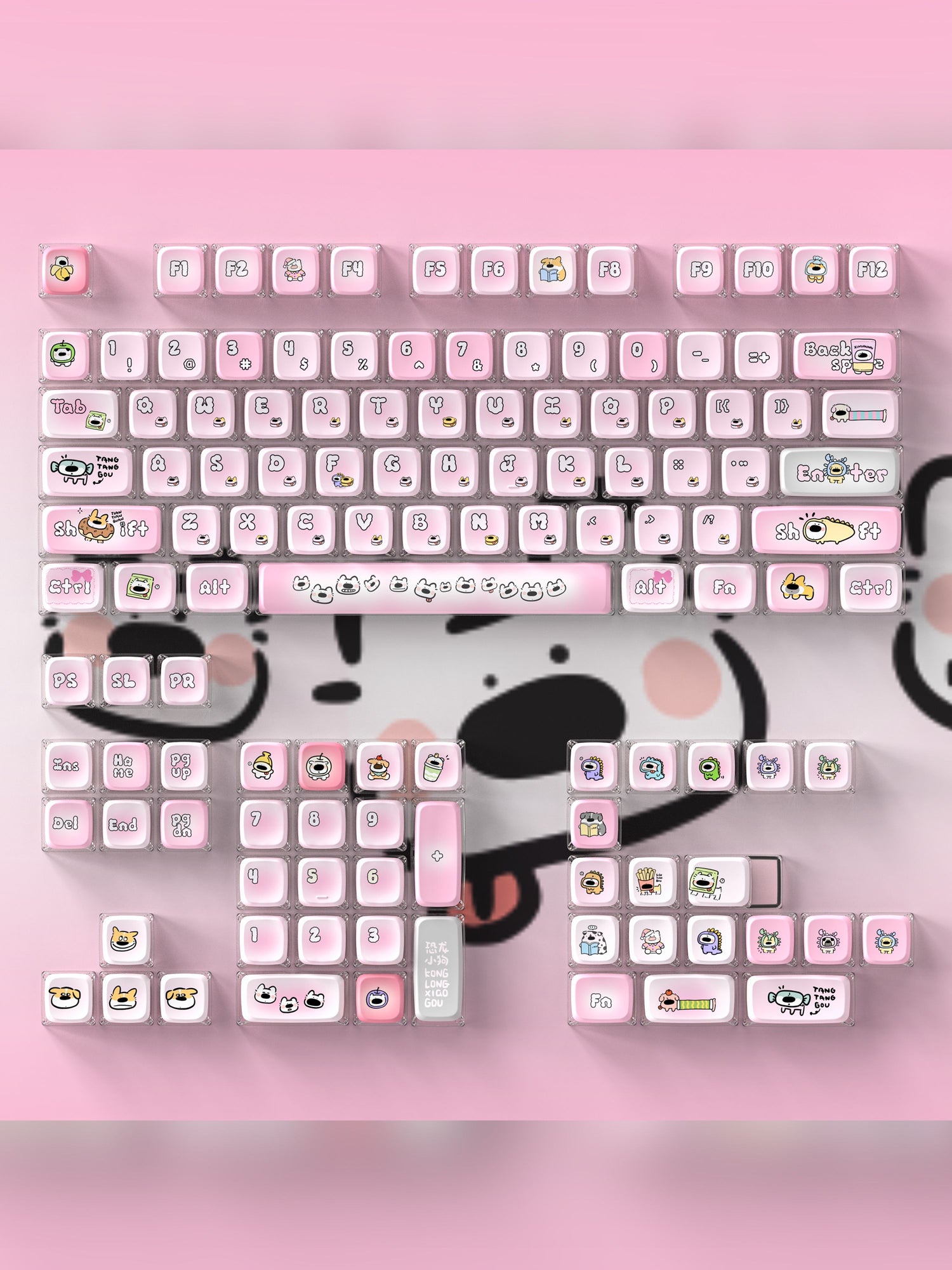 Street artist graffiti series, PBT material sublimation process personalized keycap customization set, decorative keycaps