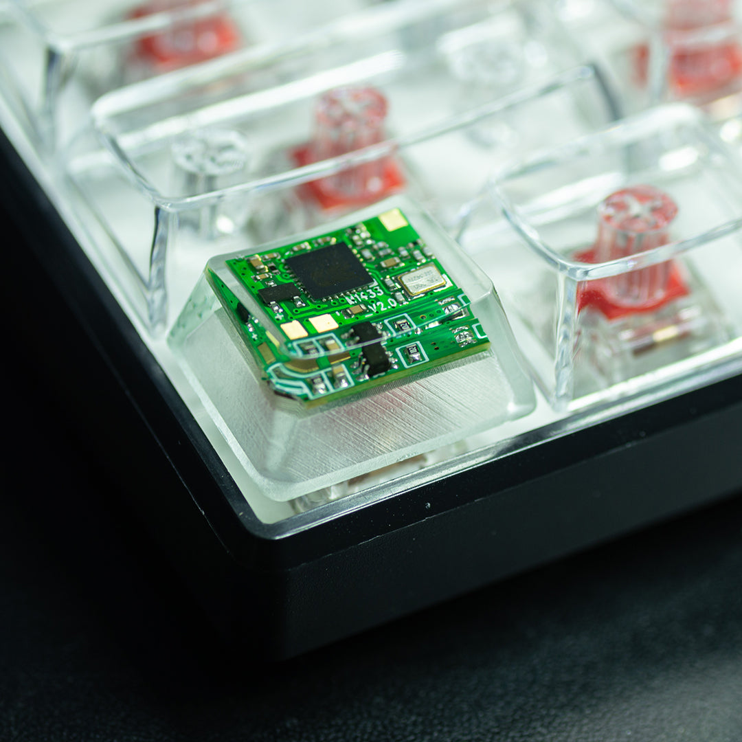 Circuit board design personalized keycaps Crystal drops of glue sealing circuit board decorative keycaps