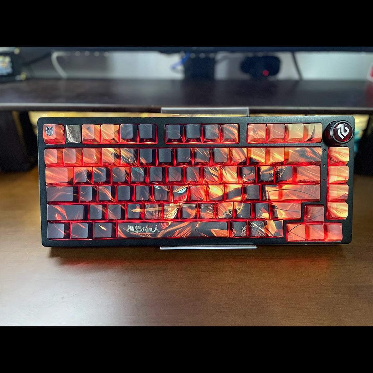 Attack on Titan theme, PBT material five sided sublimation, anime game series personalized set decorative keycaps