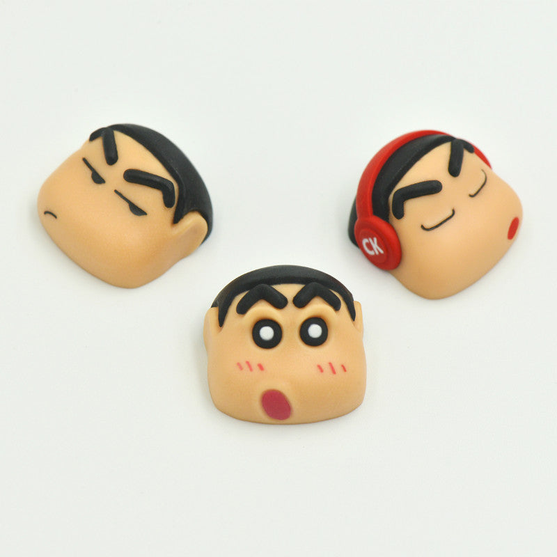 Creyon Shin-chan, Multi colored resin personalized keycaps, decorative keycaps, anime character keycaps