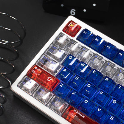 GUNDAM theme, original factory high PC transparent mechanical keyboard keycap UV printing creative personalized keycap set