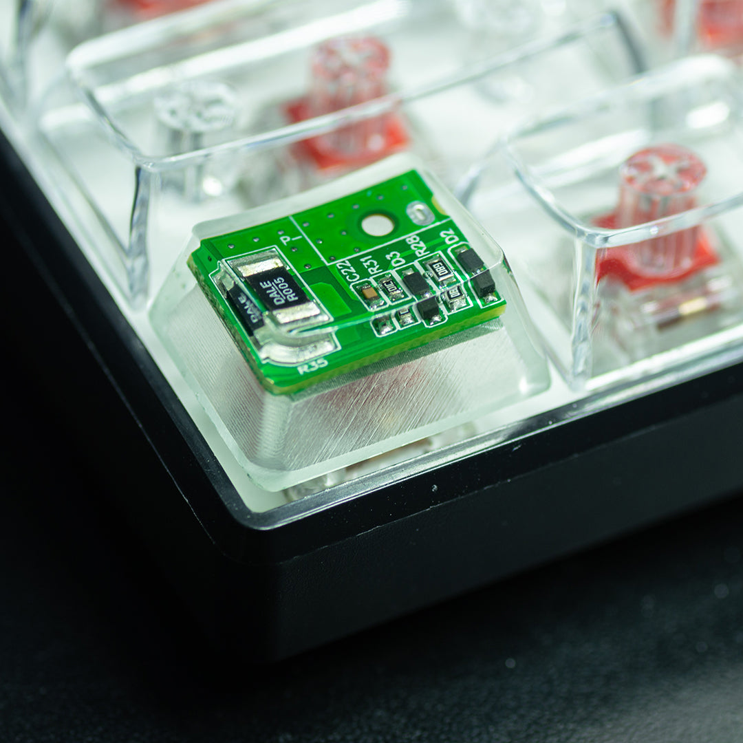 Circuit board design personalized keycaps Crystal drops of glue sealing circuit board decorative keycaps