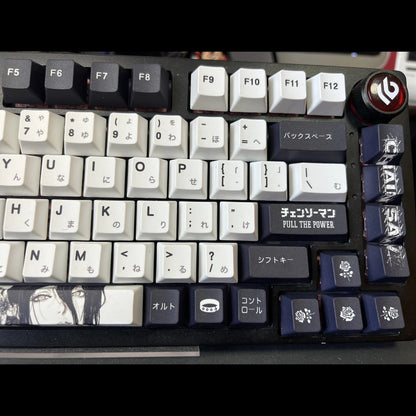 Chainsaw Man theme, Reze, PBT material five sided sublimation, anime game series personalized set, decorative keycaps