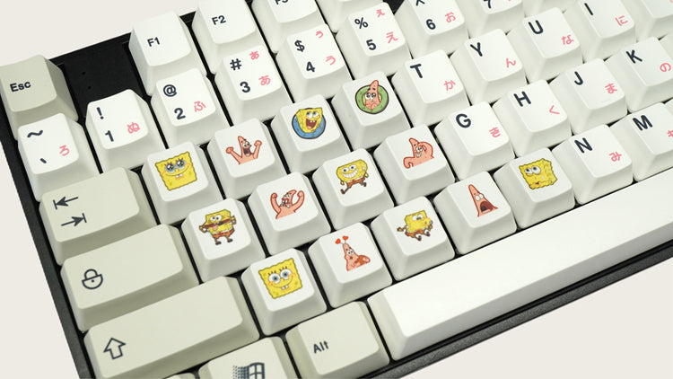 SpongeBob SquarePants, Heat Sublimation Personalized Pattern 1U, PTB Material Personalized Decorative Keycap Set