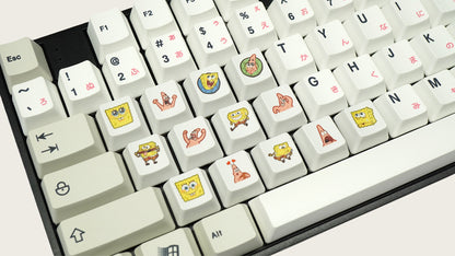 SpongeBob SquarePants, Heat Sublimation Personalized Pattern 1U, PTB Material Personalized Decorative Keycap Set