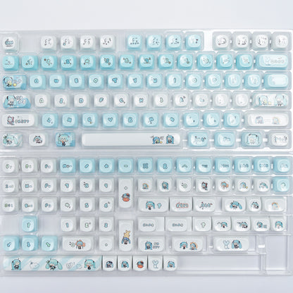 Hatsune Miku similar ceramic texture key cap MOA height PBT magnetic axis applicable key cap