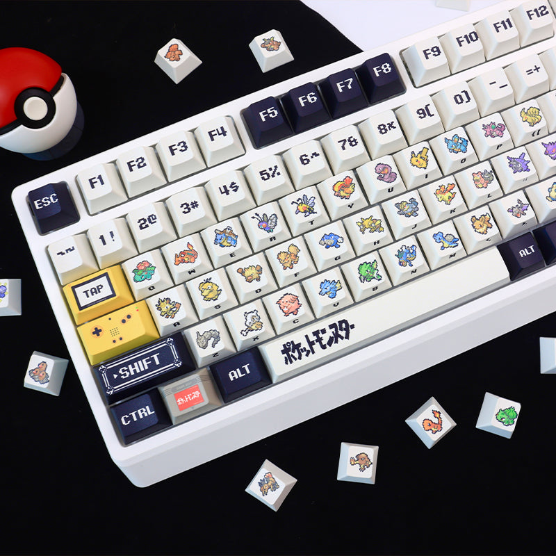 Original Pok é mon game keycap pixel wind mechanical keyboard cap PBT five sided thermal sublimation factory height