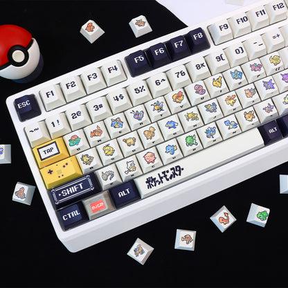 Original Pok é mon game keycap pixel wind mechanical keyboard cap PBT five sided thermal sublimation factory height