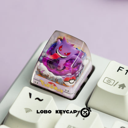 Pok é mon, Gengar, 1UCrystal drops of glue, SA highly personalized keycaps, anime and game mechanical keyboard accessories decorative keycaps