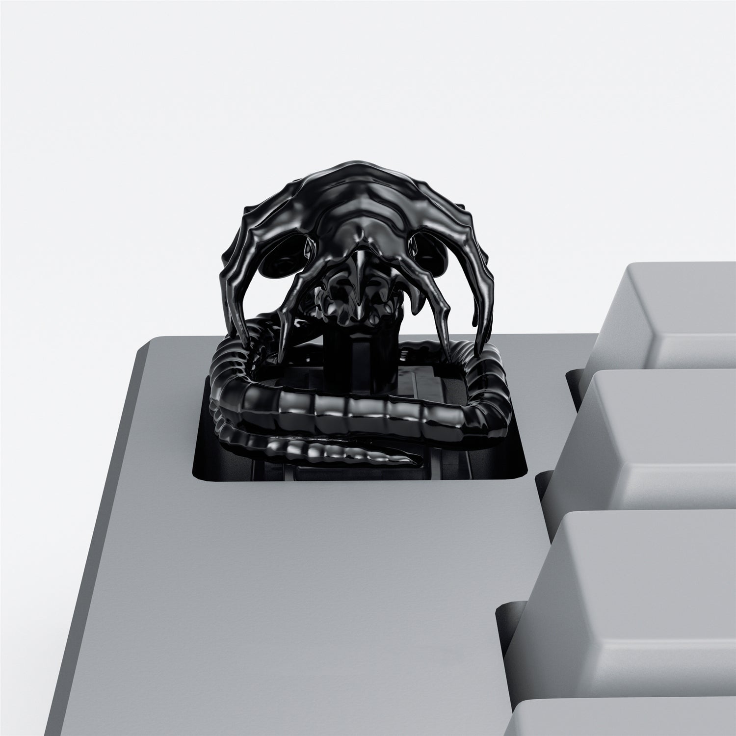 Alien, Facehugger design, 1U metal personalized keycap, metal jewelry craftsmanship for movie peripherals, artistic keycap.