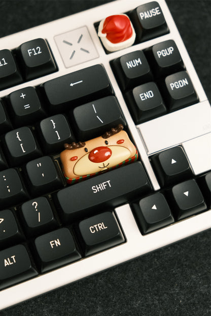 Original design: Christmas reindeer 2.25U keycaps, mechanical keycaps, return keycaps, personalized keycaps, colorful artistic keycaps, decorative keycaps