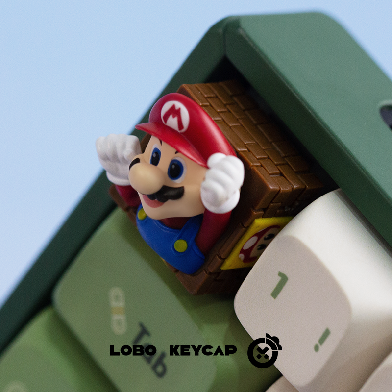 Super Mario, multi-color resin molded personalized keycaps, handmade creative anime game peripheral art keycaps