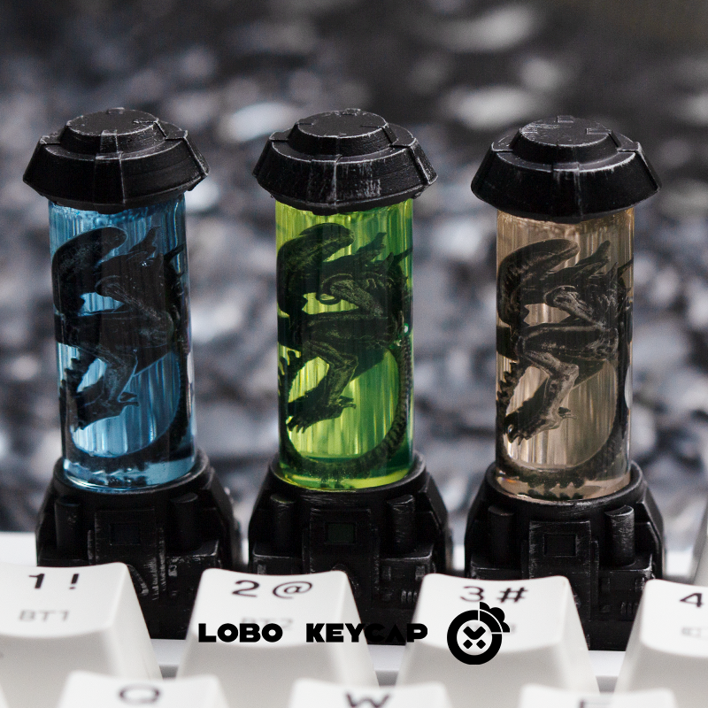 Alien series, cultivation container translucent resin personalized keycaps, anime, games, movies, creative peripheral keycaps